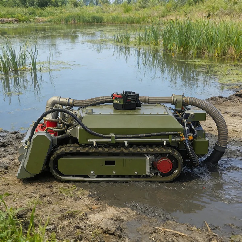 Tracked Robot Chassis - Compact Underwater Dredging Robot Rubber Tracked