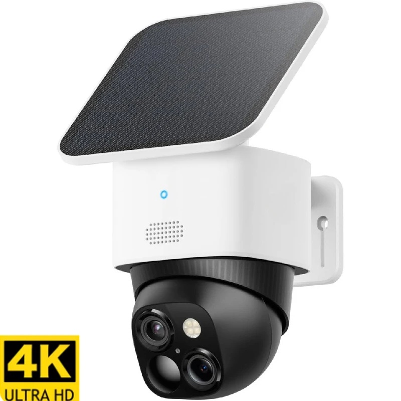 New 4K Dual Camera Solar Secur - đánh giá và giá Pan Tilt Bracket