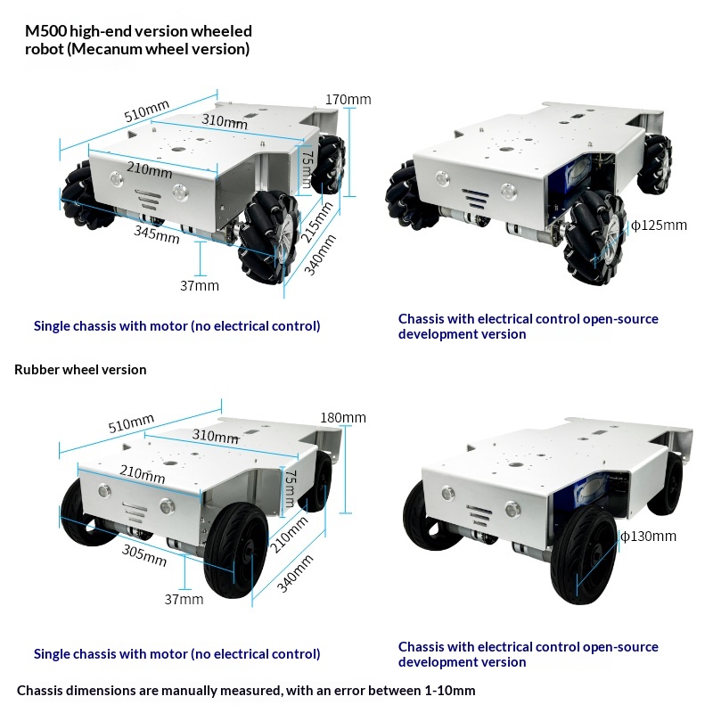High-spec Four-wheel Drive Whe - đánh giá và giá Tracked Robot Chassis