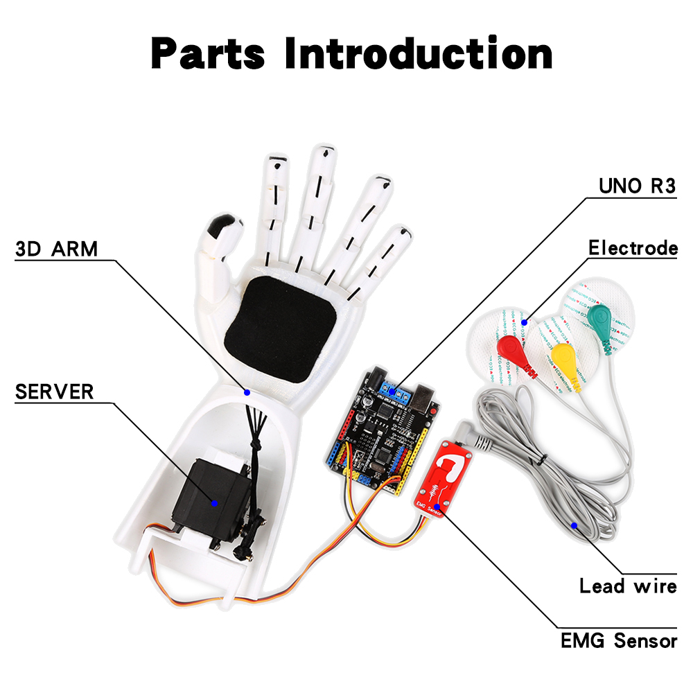 EMG Sensor Robotic Arm Electri - đánh giá và giá Robot Arm Kit