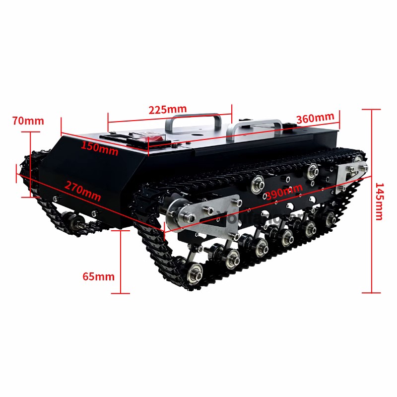30kg Load RC Tank Chassis Meta - đánh giá và giá Tracked Robot Chassis