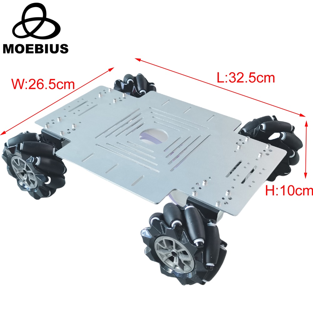 MOEBIUS 26KG Load 4WD Mecanum  - đánh giá và giá Robot Arm Kit