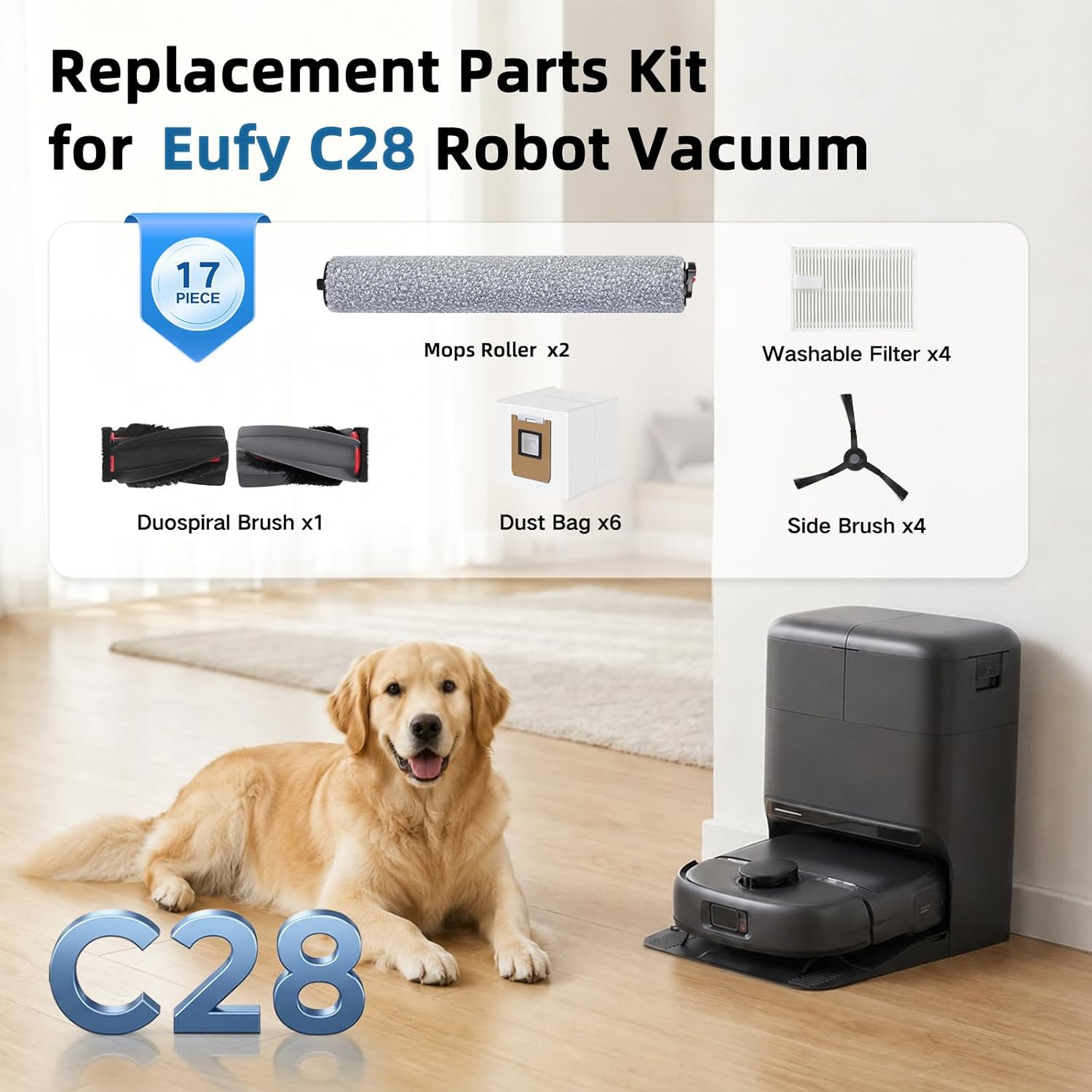Replacement Parts for Eufy C28 - đánh giá và giá Robot Vacuum