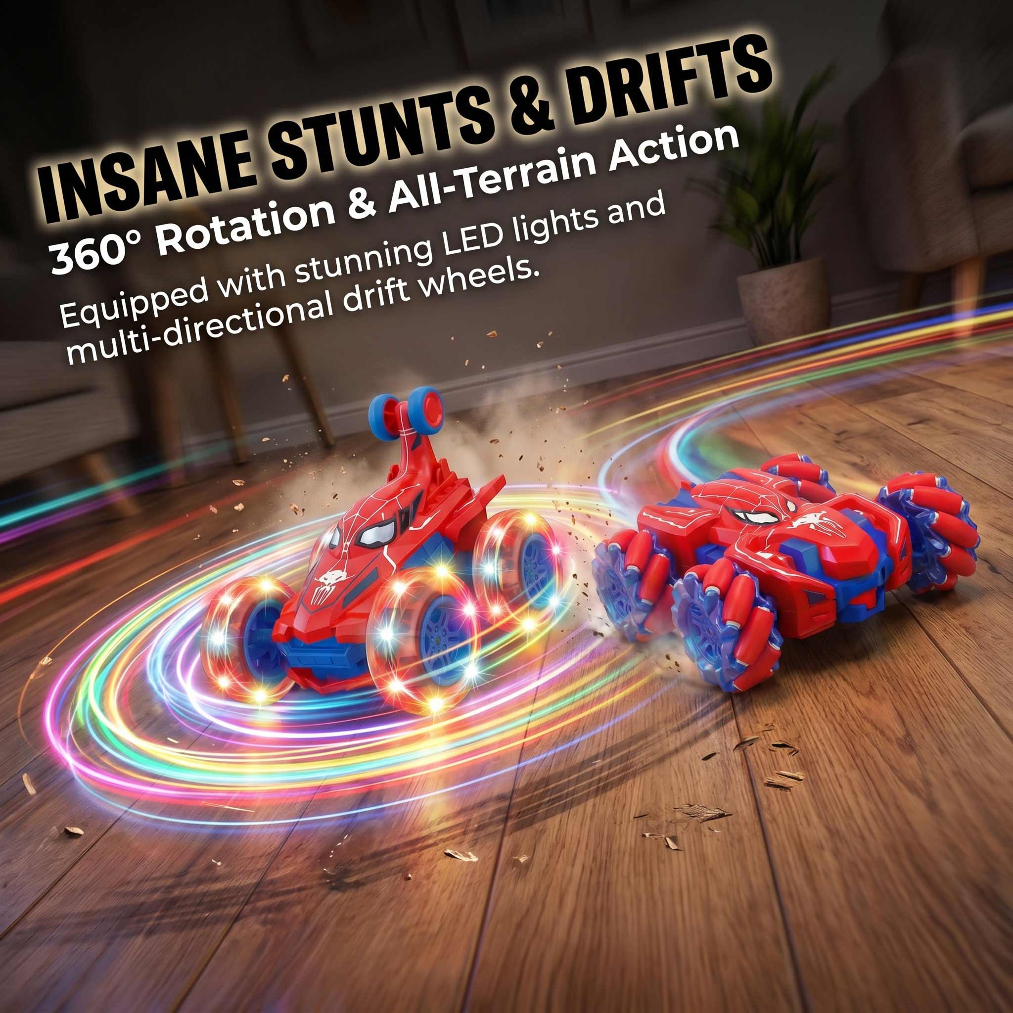 Dual 2Pcs Red Spider RC Stunt  - đánh giá và giá Omni Wheel
